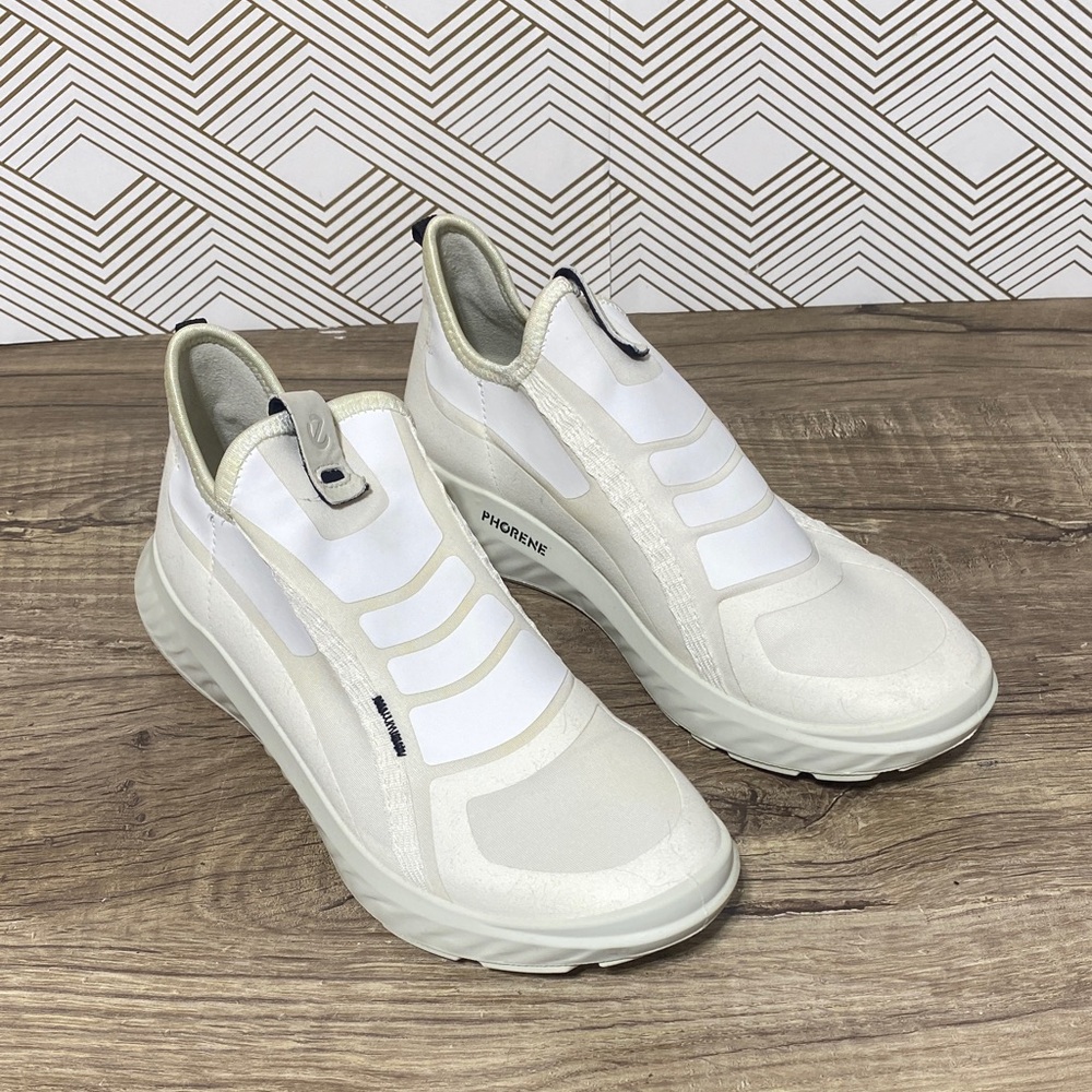 Ecco White Slip-On Sneakers